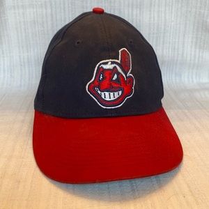 Cleveland Indians Adjustable MLB Youth Baseball Cap, Navy Blue & Red
